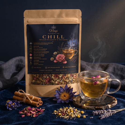 Infusion Naqi CHILL au lotus bleu et à la cannelle